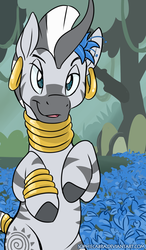 Size: 391x670 | Tagged: safe, artist:spainfischer, zecora, pony, zebra, g4, female, poison joke, solo