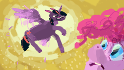 Size: 1280x720 | Tagged: safe, artist:cutebrows, pinkie pie, twilight sparkle, alicorn, pony, g4, female, mare, twilight sparkle (alicorn)