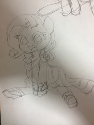 Size: 960x1280 | Tagged: artist needed, safe, rarity, pony, g4, sketch, solo, traditional art