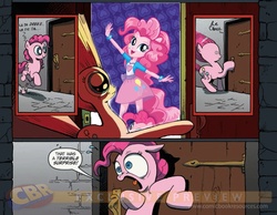 Size: 900x700 | Tagged: safe, idw, pinkie pie, equestria girls, g4, equestria girls drama, exploitable meme, meme, surprise door