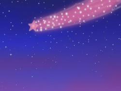 Size: 640x480 | Tagged: safe, screencap, g3, the runaway rainbow, night, no pony, pink, pink shooting star, shooting star, stars