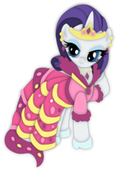Size: 1177x1719 | Tagged: safe, artist:the-paper-pony, rarity, pony, unicorn, g4, clothes, dress, female, gala dress, horn, mare, simple background, solo, transparent background