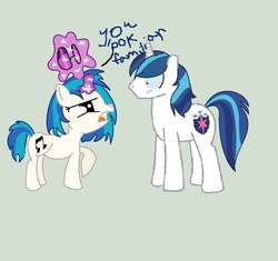 Size: 900x847 | Tagged: safe, dj pon-3, shining armor, vinyl scratch, g4, magic