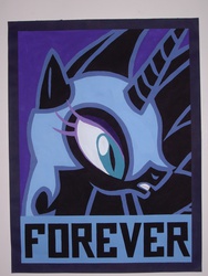 Size: 2112x2816 | Tagged: safe, artist:iceroadlion, nightmare moon, g4, painting, photo, poster
