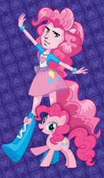 Size: 332x565 | Tagged: safe, artist:thelastgherkin, edit, pinkie pie, equestria girls, g4, ponied up, yaranaika