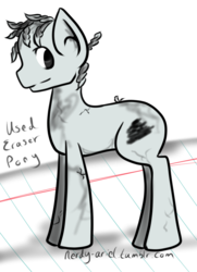 Size: 669x925 | Tagged: safe, artist:nerdy-ariel, 30 minute art challenge, eraser, ponified