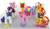 Size: 617x364 | Tagged: safe, applejack, fluttershy, pinkie pie, rainbow dash, rarity, sunset shimmer, pony, g4, brushable, crystal princess celebration, irl, mask, masked shimmer, masquerade mask, photo, toy