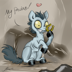 Size: 800x800 | Tagged: safe, artist:caycowa, pony, gollum, horseshoes, lord of the rings, ponified