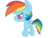 Size: 1600x1200 | Tagged: safe, artist:robynne, rainbow dash, pegasus, pony, g4, big head, female, mare, simple background, solo, transparent background