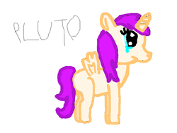 Size: 800x600 | Tagged: safe, artist:iamsailormoon0025, alula, pluto, alicorn, pony, g4, crying, ms paint, solo