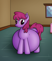 Size: 1600x1900 | Tagged: safe, artist:jesseorange, berry punch, berryshine, earth pony, pony, g4, belly, bloated, fat, morbidly obese, obese