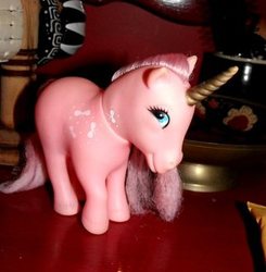 Size: 323x329 | Tagged: safe, pony, unicorn, creepy, fake, irl, photo, stare into your soul, totsy, totsy pony