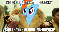 Size: 632x346 | Tagged: safe, rainbow dash, g4, macklemore, parody, thrift shop