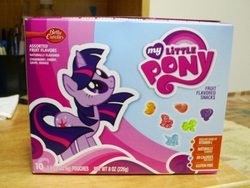 Size: 1000x750 | Tagged: safe, twilight sparkle, g4, official, betty crocker, fruit snacks, merchandise, twilight is a lion