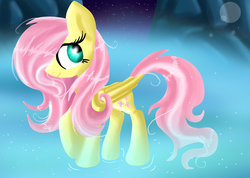 Size: 1024x731 | Tagged: dead source, safe, artist:kaiilu, fluttershy, pony, g4, female, solo, water