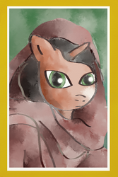 Size: 333x500 | Tagged: safe, artist:1nfy, pony, afghanistan, national geographic, ponified, sharbat gula, solo