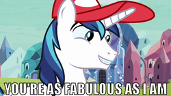 Size: 640x360 | Tagged: safe, shining armor, g4, games ponies play, fabulous, image macro
