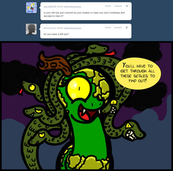 Size: 1024x1011 | Tagged: safe, artist:askmedusapony, gorgon, pony, askmedusapony, medusa, ponified, solo, tumblr