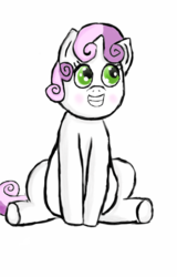 Size: 480x752 | Tagged: safe, artist:trickster-maplehoof, sweetie belle, g4, blushing, filly, foal, happy, smiling