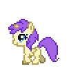 Size: 100x102 | Tagged: safe, artist:php10, alula, pluto, princess erroria, g4, animated, awwlula, desktop ponies, female, filly, foal, glitch, simple background, solo, transparent background