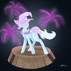 Size: 1000x1000 | Tagged: safe, artist:sapphierwolf, trixie, g4, fireworks