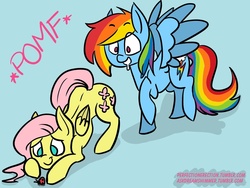 Size: 1280x960 | Tagged: safe, artist:perfectionerection, fluttershy, rainbow dash, ladybug, pegasus, pony, g4, 30 minute art challenge, drool, eyes on the prize, face down ass up, female, lesbian, looking at butt, mare, pomf, reacting to nudity, ship:flutterdash, shipping, tail, tail aside, wingboner