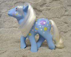 Size: 1024x822 | Tagged: safe, night glider (g1), pony, g1, blushing, female, irl, photo, solo, toy