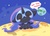 Size: 800x575 | Tagged: safe, artist:nyankamedon, nightmare moon, pony, g4, :3, chibi, cute, female, moon, on the moon, pixiv, solo, space, speech bubble