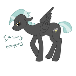 Size: 1000x1000 | Tagged: safe, artist:thunderlanesays, thunderlane, pegasus, pony, g4, male, simple background, solo, white background