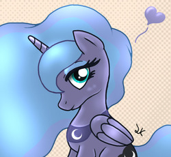 Size: 805x740 | Tagged: safe, artist:joakaha, princess luna, pony, g4, female, heart, princess, solo