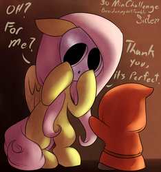 Size: 891x951 | Tagged: safe, artist:siden, fluttershy, shy guy, g4, 30 minute art challenge, crossover, fluttershy guy, mask, super mario bros., super mario bros. 2