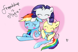 Size: 3001x1998 | Tagged: safe, artist:thepuww, fluttershy, rainbow dash, rarity, g4