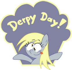 Size: 800x780 | Tagged: safe, artist:quarium, derpy hooves, pegasus, pony, g4, cute, derpy day, derpy day 2013, female, mare, solo, tongue out