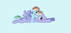Size: 9381x4402 | Tagged: safe, artist:vector-brony, rainbow blaze, rainbow dash, g4, absurd resolution, filly, ponies riding ponies, rainbow dash riding rainbow blaze, riding