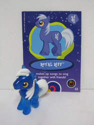 Size: 1200x1600 | Tagged: safe, royal riff, earth pony, pony, g4, collector card, male, solo, stallion, toy