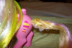 Size: 1024x682 | Tagged: safe, glittering gem, g1, brush and grow pony, butt, irl, photo, plot, tail