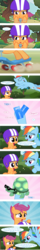 Size: 1300x8101 | Tagged: safe, artist:prettycupcakes, rainbow dash, scootaloo, tank, g4, comic