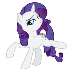 Size: 1000x1000 | Tagged: safe, artist:empty-10, rarity, pony, unicorn, g4, female, looking at you, mare, pose, simple background, smiling, solo, white background