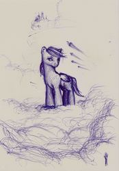 Size: 4054x5824 | Tagged: safe, artist:paradoxialevent, rainbow dash, g4, absurd resolution, cloudsdale, fanart