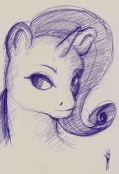 Size: 4054x5934 | Tagged: safe, artist:paradoxialevent, rarity, pony, g4, absurd resolution, fanart, female, monochrome, portrait, solo