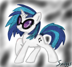 Size: 900x836 | Tagged: safe, artist:spiggsthefirst, dj pon-3, vinyl scratch, pony, g4, solo