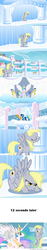 Size: 497x2661 | Tagged: safe, artist:stonebolt, derpy hooves, misty fly, princess celestia, soarin', spitfire, pegasus, pony, g4, comic, female, fourth wall, i just don't know what went wrong, mare, underp, wonderbolts