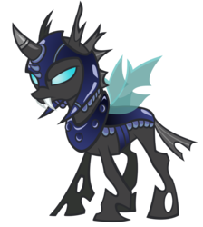 Size: 1515x1694 | Tagged: safe, artist:durpy, megasoma, changeling, armor, changeling officer, horn, horn cap, simple background, solo, transparent background, vector