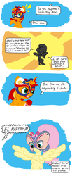 Size: 1050x2550 | Tagged: safe, artist:ficficponyfic, fluttershy, sunset shimmer, pony, g4, badass, comic, dialogue, flutterbadass, luchador, mask, sports, wrestling