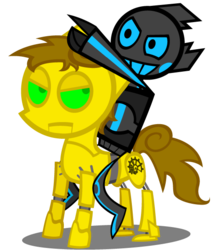 Size: 520x600 | Tagged: safe, artist:cogweaver, oc, oc only, oc:cog weaver, oc:golem gear, golem, robot