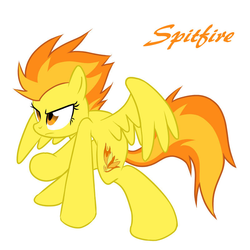 Size: 800x800 | Tagged: safe, artist:30clock, spitfire, pony, g4, action pose, female, pixiv, simple background, solo