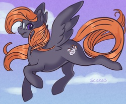 Size: 1190x986 | Tagged: safe, artist:scarab, oc, oc only, pegasus, pony, cloud, cloudy, request