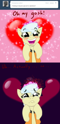 Size: 676x1388 | Tagged: safe, artist:gavalanche, ambrosia, cindy block, g4, ask, comic, sad, tumblr