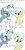 Size: 700x1404 | Tagged: safe, artist:gavalanche, ambrosia, cindy block, pokey pierce, pony, unicorn, g4, 2 panel comic, comic, holly, holly mistaken for mistletoe