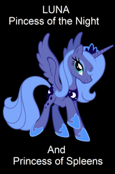 Size: 900x1364 | Tagged: safe, princess luna, g4, arial, princess of spleens, text